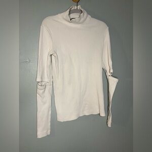 COS turtleneck long split sleeve blouse